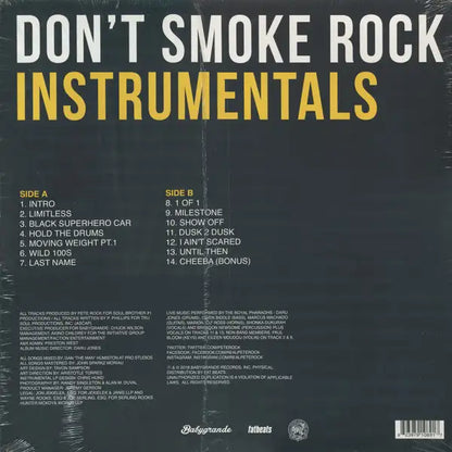 Smoke DZA x Pete Rock – Don't Smoke Rock Instrumentals | LP Record ...